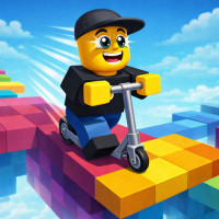 Play Obby Parkour Scooter Race now!