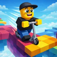 Obby Parkour Scooter Race